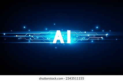 Abstract artificial intelligence Key Door open Light out success background Hitech communication concept innovation background, vector design