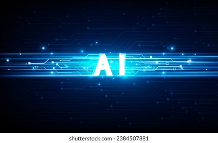 Abstract artificial intelligence Key Door open Light out success background Hitech communication concept innovation background, vector design