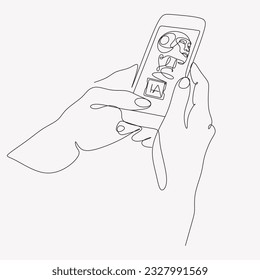 Abstract Artificial intelligence. 
line art minimalist technology web background. Virtual concept