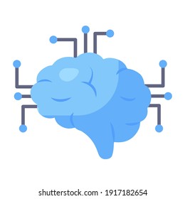
Abstract artificial intelligence, neural network icon 