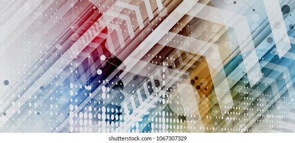 Abstract Artificial intelligence. Technology web background. Virtual concept