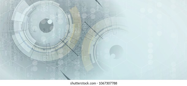 Abstract Artificial intelligence. Technology web background. Virtual concept