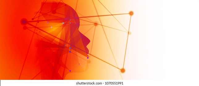 Abstract Artificial intelligence. Technology web background. Virtual concept