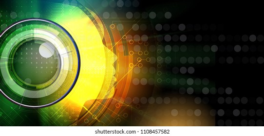 Abstract Artificial intelligence. Technology web background. Virtual concept