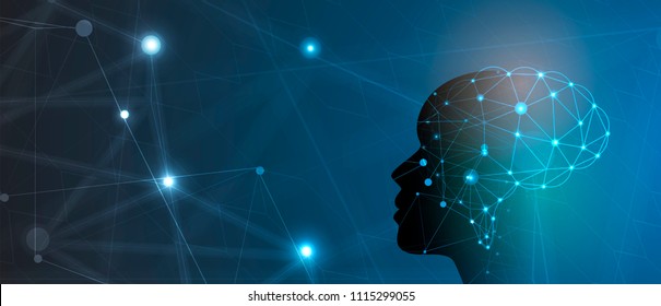 Abstract Artificial intelligence. Technology web background. Virtual concept