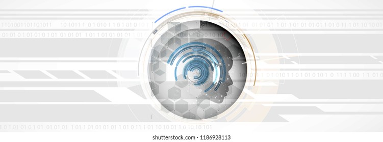 Abstract Artificial intelligence. Technology web background. Virtual concept