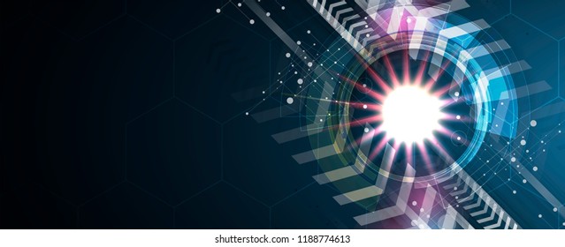 Abstract Artificial intelligence. Technology web background. Virtual concept