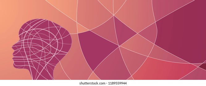 Abstract Artificial intelligence. Technology web background. Virtual concept