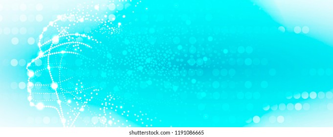 Abstract Artificial intelligence. Technology web background. Virtual concept