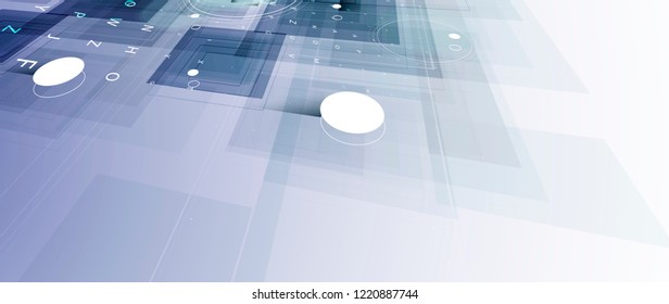 Abstract Artificial intelligence. Technology web background. Virtual concept