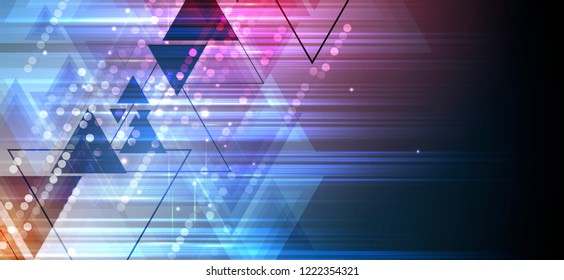 Abstract Artificial intelligence. Technology web background. Virtual concept