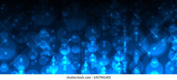 Abstract Artificial intelligence. Technology web background. Virtual concept