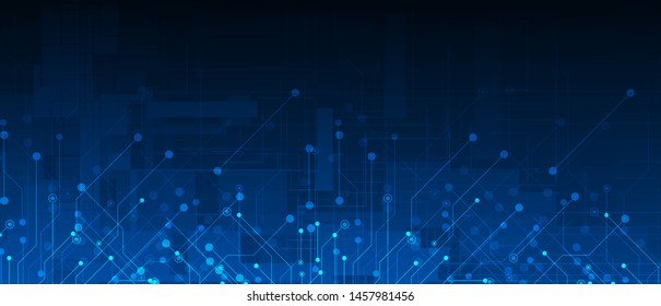 Abstract Artificial intelligence. Technology web background. Virtual concept