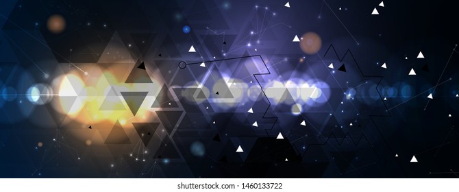 Abstract Artificial intelligence. Technology web background. Virtual concept