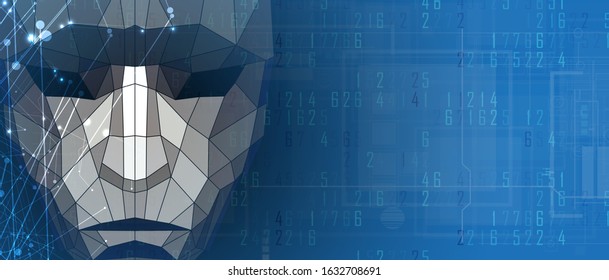 Abstract Artificial intelligence. Technology web background. Virtual concept