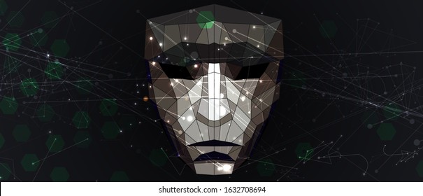 Abstract Artificial intelligence. Technology web background. Virtual concept