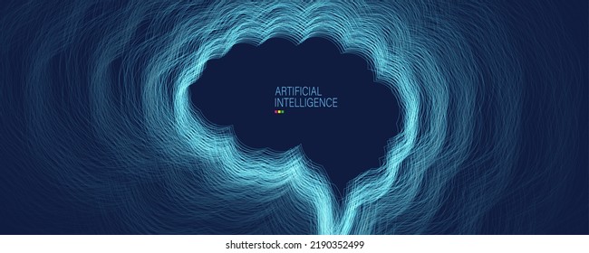 Abstract Artificial intelligence. Technology web background. Virtual concept