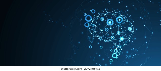 Abstract Artificial intelligence. Technology web background. Virtual concept
