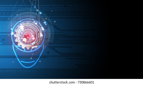 Abstract Artificial intelligence. Technology web background. Virtual concept