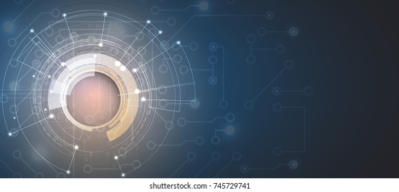 Abstract Artificial intelligence. Technology web background. Virtual concept
