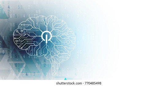 Abstract Artificial Intelligence. Technology Web Background. Virtual Concept