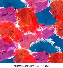 Abstract artistic background by watercolor-acrylic paint splashes of bright colors. Colorful hand-painted background.
