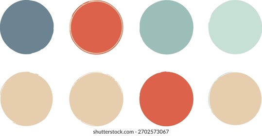 Fundo artístico abstrato com círculos em diferentes cores pastel sombras Elementos de design