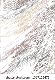 Abstract artistic background with color transitions from pink, plum to dark cherry with the use of decorative elements in the style of shading lines, dashes, curls