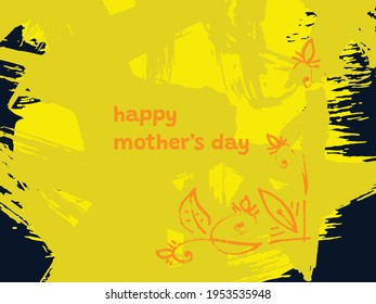 Abstract artistic background, colorful abstract vector mother's day template.