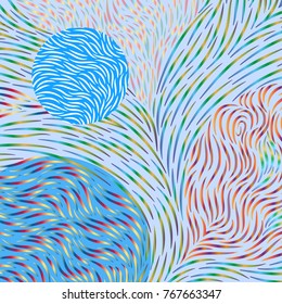 abstract artistic background with colorful vortex massive forming rich texture