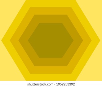 Abstract artistic background design in yellow gradations in hexagon style