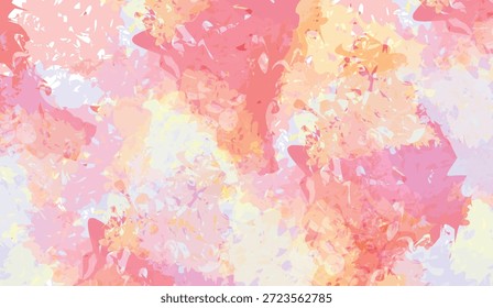 Abstractas fondo artístico con suaves salpicaduras de color rosa, naranja cálido y amarillo soleado con un efecto de acuarela texturizada, ideal para el Diseño gráfico moderno y la marca creativa