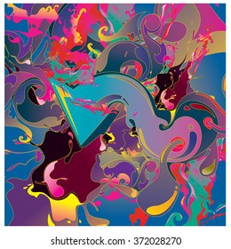 Abstract artistic Background of fluid and liquid paint colors 