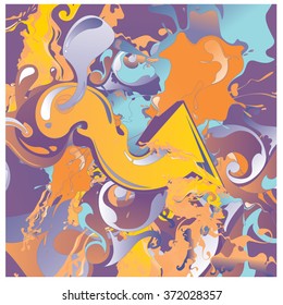 Abstract artistic Background of fluid and liquid paint colors
