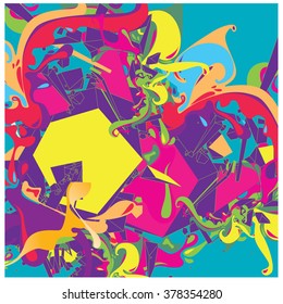 Abstract artistic Background of fluid and liquid paint colors
