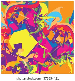 Abstract artistic Background of fluid and liquid paint colors
