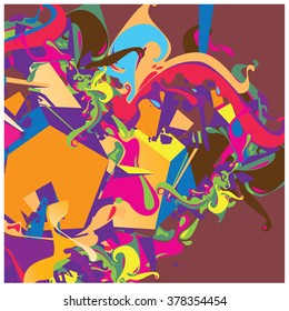 Abstract artistic Background of fluid and liquid paint colors
