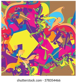 Abstract artistic Background of fluid and liquid paint colors
