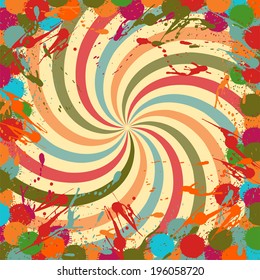 Abstract artistic Background forming by blots. Vector illustration.