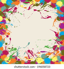 Abstract artistic Background forming by blots. Vector illustration.