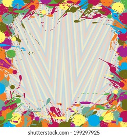 Abstract artistic Background forming by blots. Vector illustration.
