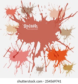Abstract artistic Background forming by blots. Colorful splashes vector illustration with space for your text 