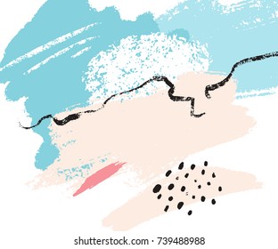 Abstract artistic background with paint strokes. Pastel texture for cards, invitations and posters