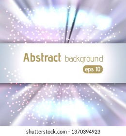 Abstract artistic background with place for text. Color rays of light. Original sparkle design. Pastel pnik, white, blue colors.