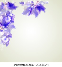 Abstract artistic Background with purple floral element