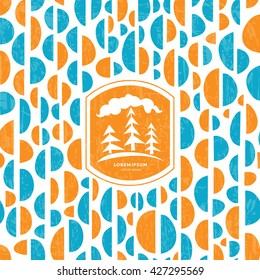 Abstract artistic background. Retro card template with copyspace for your text