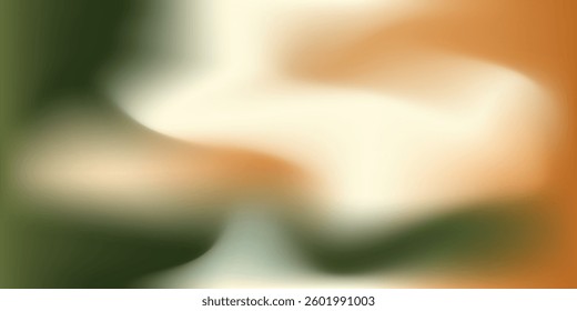Abstract artistic background with a soft blend of earthy green, beige, and warm orange tones, creating a smooth and organic composition.