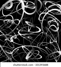Abstract artistic background with squiggly, random lines.