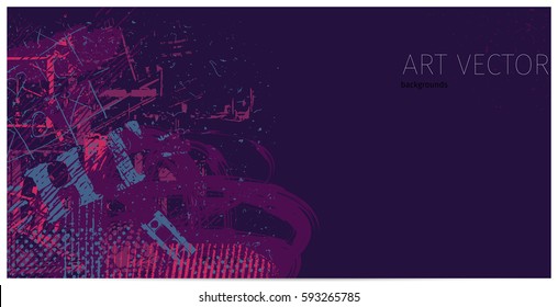 Abstract artistic background texture with neo-grunge style design elements and textures