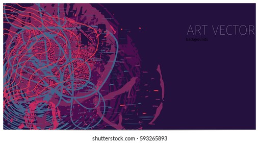 Abstract artistic background texture with neo-grunge style design elements and textures